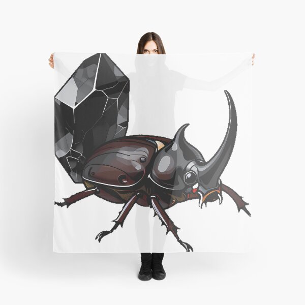 Item preview, Rhinoceros Beetle with Obsidian designed and sold by IllumeInk.