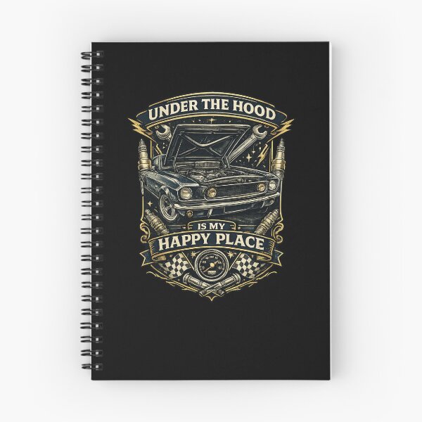 Item preview, Under The Hood Is My Happy Place designed and sold by RetroPlus.