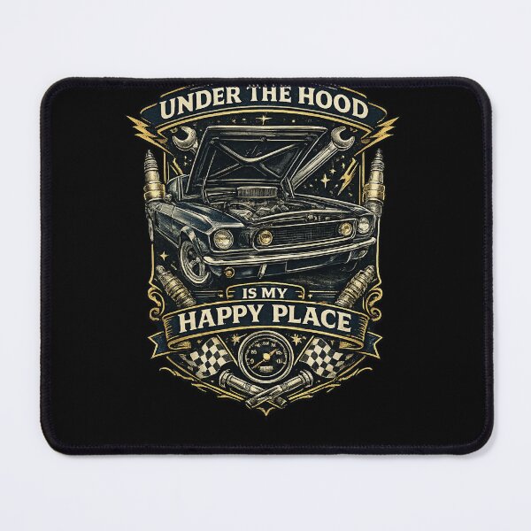 Item preview, Under The Hood Is My Happy Place designed and sold by RetroPlus.