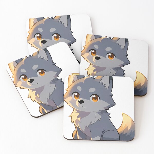 Item preview, Wolf Pup with Sunset Fur Highlights designed and sold by pumsquare.