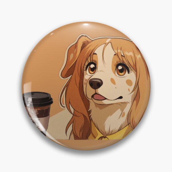 Item preview, Anime Dog Girl with Iced Coffee Graphic designed and sold by BLUESKY11a.