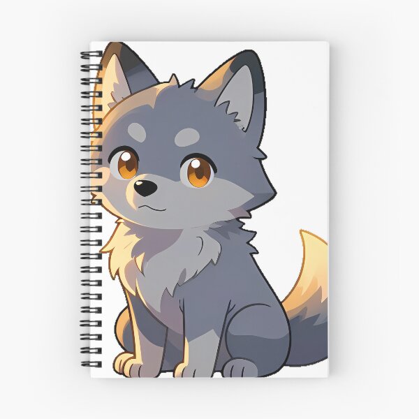 Item preview, Wolf Pup with Sunset Fur Highlights designed and sold by pumsquare.