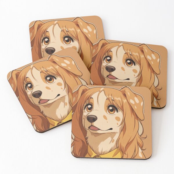 Item preview, Anime Dog Girl with Iced Coffee Graphic designed and sold by BLUESKY11a.