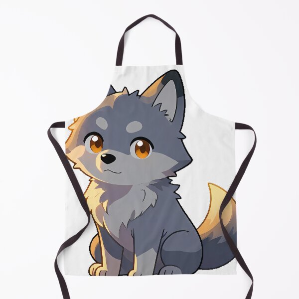 Item preview, Wolf Pup with Sunset Fur Highlights designed and sold by pumsquare.