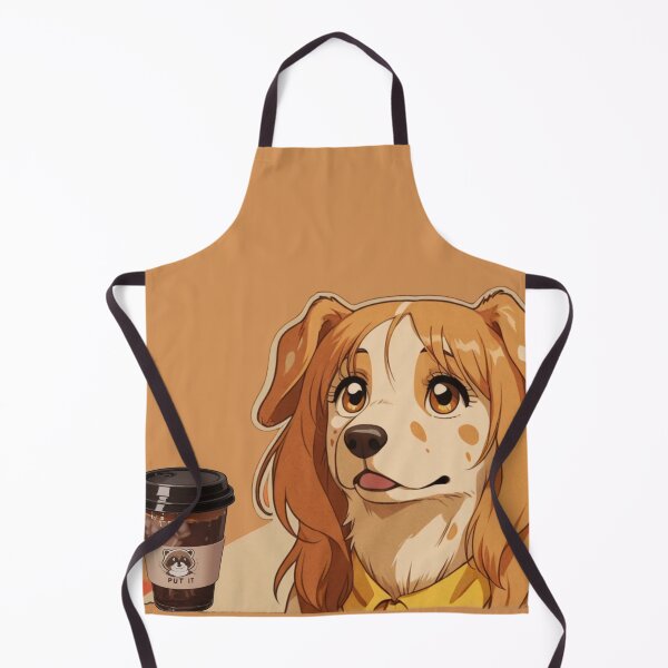 Item preview, Anime Dog Girl with Iced Coffee Graphic designed and sold by BLUESKY11a.