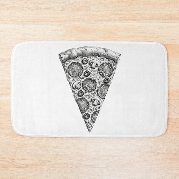 Item preview, Pizza slice - Realistic Black and White designed and sold by Minimalisticaly.