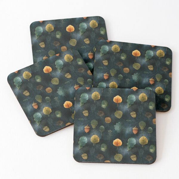 Item preview, Deep Emerald & Gold Autumn Botanical designed and sold by TJ Art and Camera.
