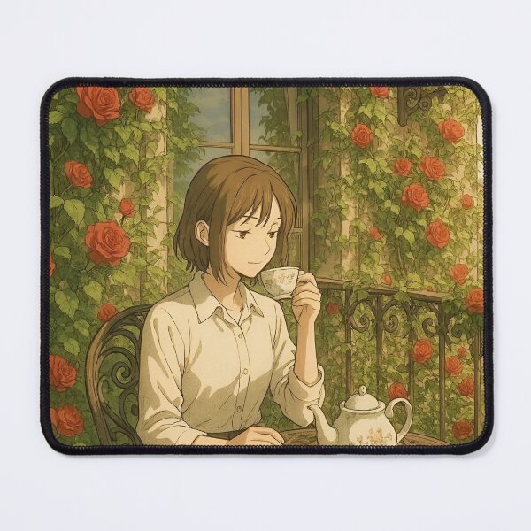 Item preview, Cozy Ivy Balcony Anime Aesthetic Poster designed and sold by Dhenin Studio.