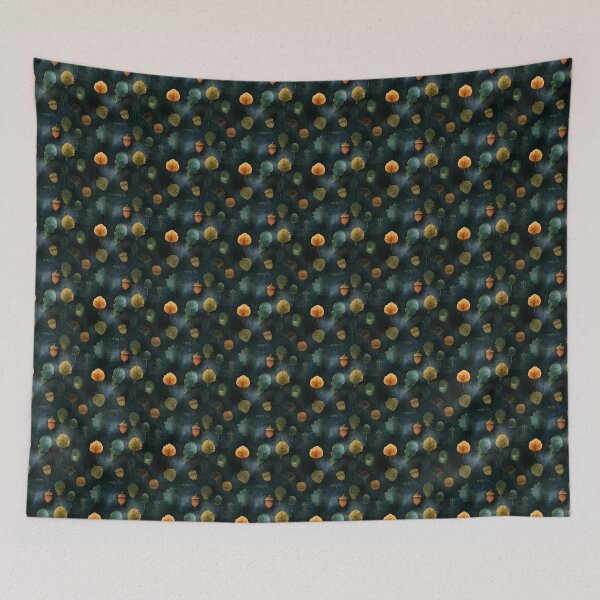 Item preview, Deep Emerald & Gold Autumn Botanical designed and sold by TJ Art and Camera.