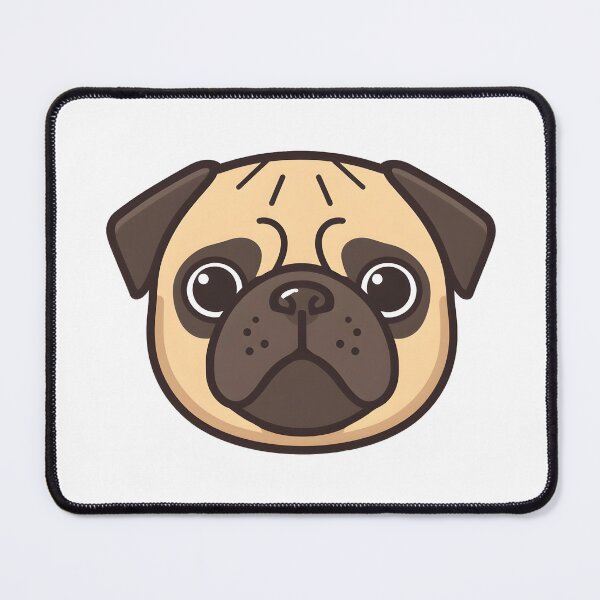 Item preview, Cute Pug Dog Face Sticker Design designed and sold by VINTOR-.