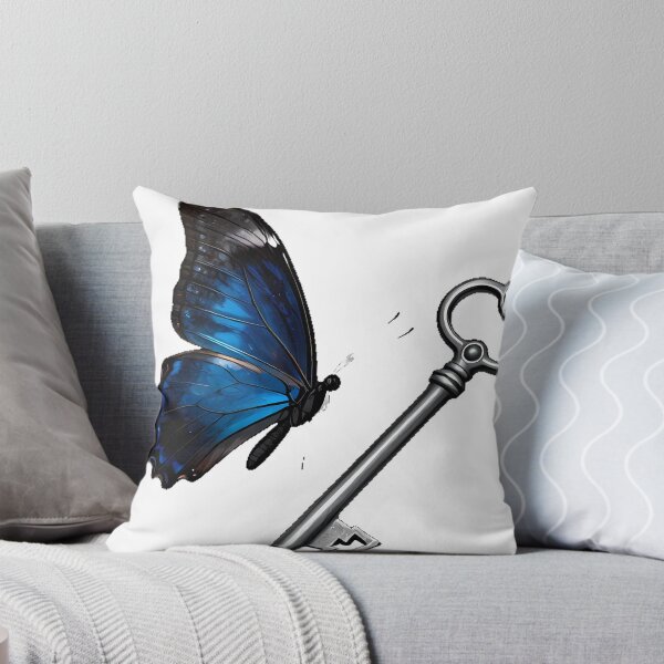 Item preview, Dark Morpho Butterfly with Silver Key designed and sold by IllumeInk.