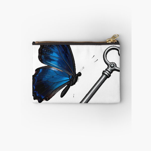 Item preview, Dark Morpho Butterfly with Silver Key designed and sold by IllumeInk.
