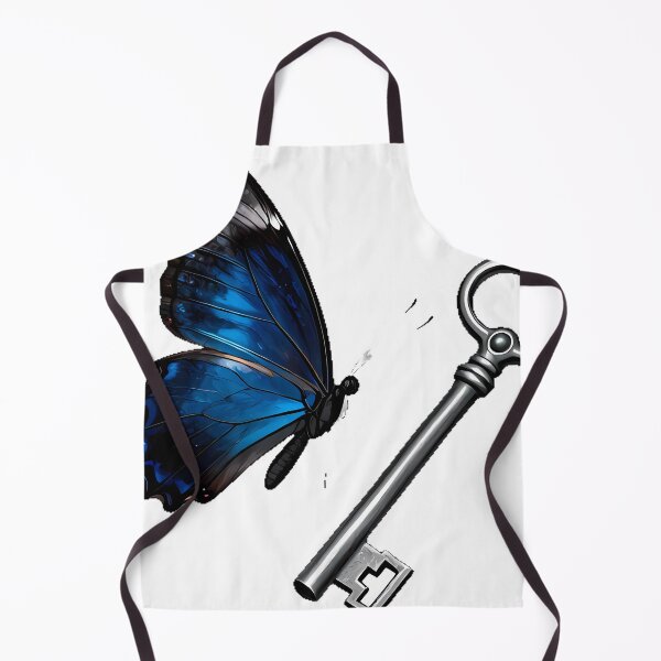 Item preview, Dark Morpho Butterfly with Silver Key designed and sold by IllumeInk.