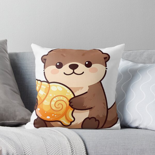 Item preview, Otter with Sunset Sea Shell designed and sold by pumsquare.