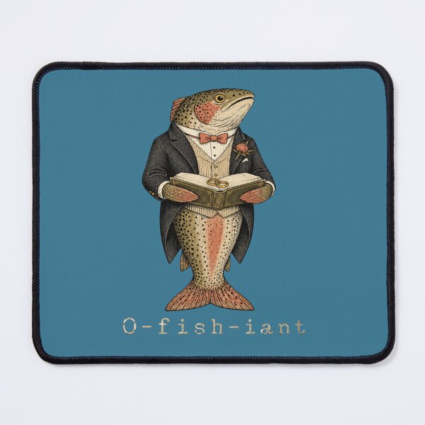 Item preview, O-fish-iant Trout Wedding Officiant Funny Fisherman T-Shirt designed and sold by POD DYNASTY | Original Print On Demand T-Shirt Graphics.
