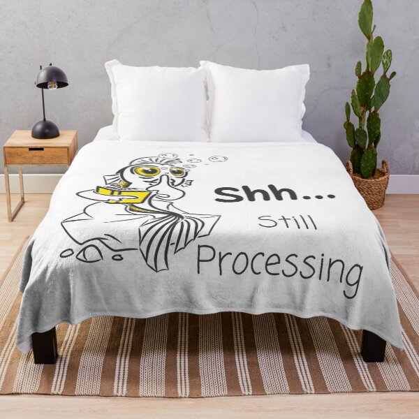 Item preview, Shh Still Processing Funny Goldfish designed and sold by Samaya-.