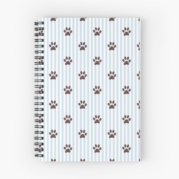 Item preview, Brown Paw Print Stripes Pattern | Light Blue and White Striped Paw Design | Cute Dog Paw Print | Animal Lover Paw Pattern | Brown Paws on Vertical Stripes | Pet Owner Gift designed and sold by VivaFy.