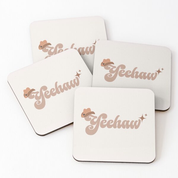 Item preview, Yeehaw lighthearted silly cowboy typography art designed and sold by QuillPrints.
