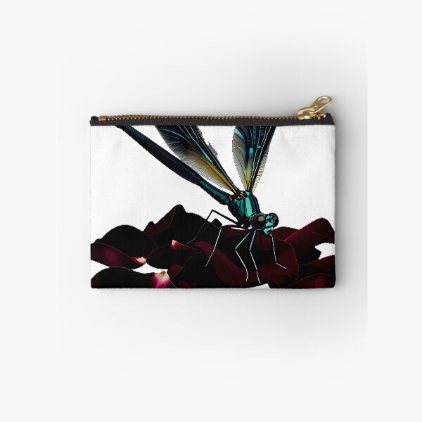 Item preview, Damselfly with Black Rose Petals designed and sold by IllumeInk.