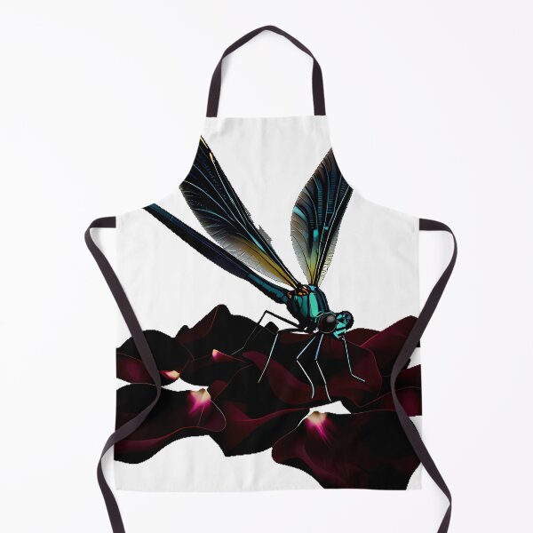 Item preview, Damselfly with Black Rose Petals designed and sold by IllumeInk.