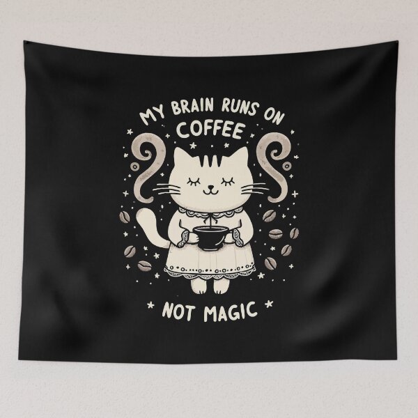 Item preview, My Brain Runs On Coffee Not Magic  designed and sold by Scaryzz.