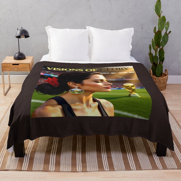 Item preview, Visions of Glory Football Champions Poster: Spanish Red Flower Victory Art designed and sold by Creative-RE.