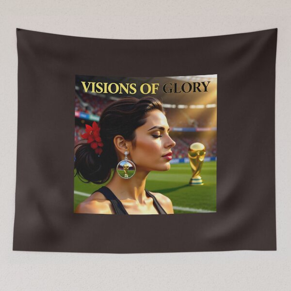 Item preview, Visions of Glory Football Champions Poster: Spanish Red Flower Victory Art designed and sold by Creative-RE.