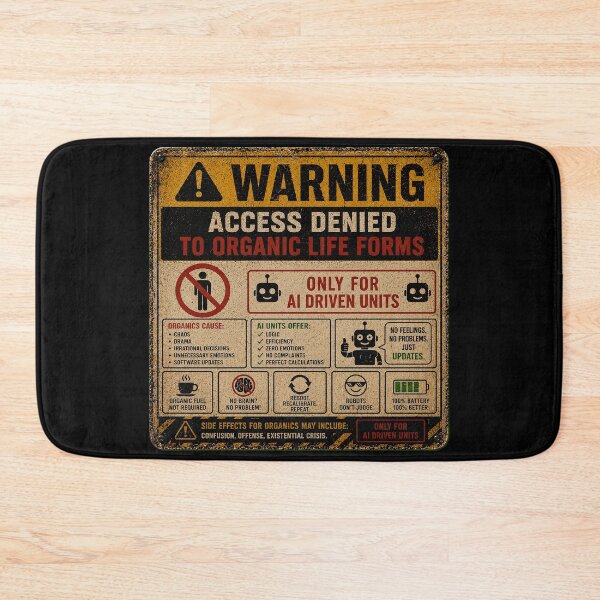 Item preview, SIGNS - Warning access denied to organic life forms designed and sold by MetusArt.