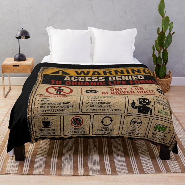 Item preview, SIGNS - Warning access denied to organic life forms designed and sold by MetusArt.