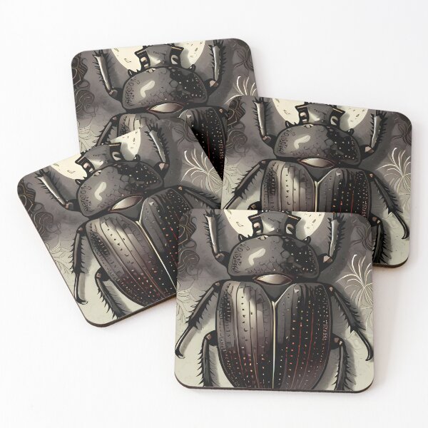 Item preview, Death Feigning Beetle with Tarot Card designed and sold by IllumeInk.