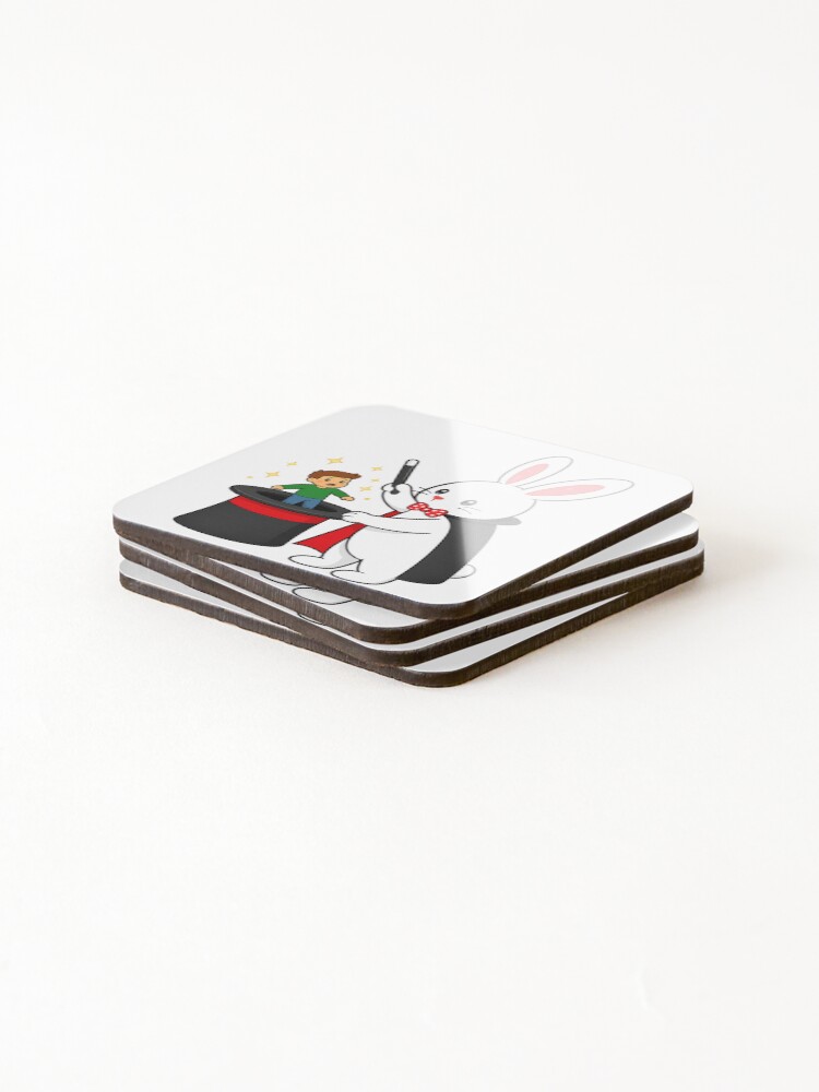 Thumbnail 4 of 5, Coasters (Set of 4), The Great Rabbit Wizard designed and sold by Color-inch.