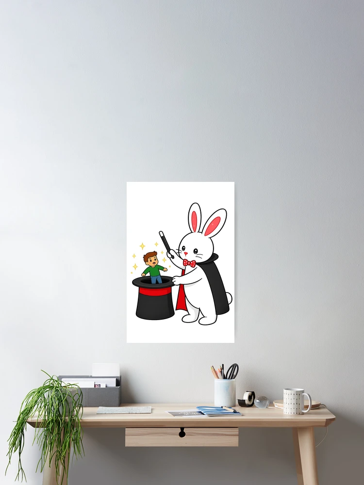 Thumbnail 2 of 3, Poster, The Great Rabbit Wizard designed and sold by Color-inch.