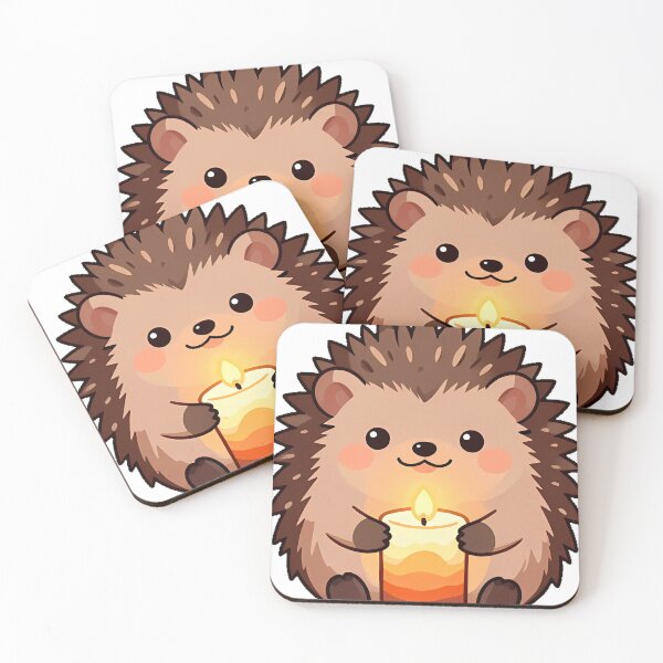 Item preview, Hedgehog with Sunset Candle designed and sold by pumsquare.