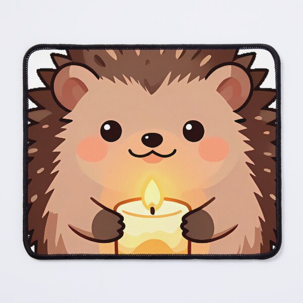 Item preview, Hedgehog with Sunset Candle designed and sold by pumsquare.
