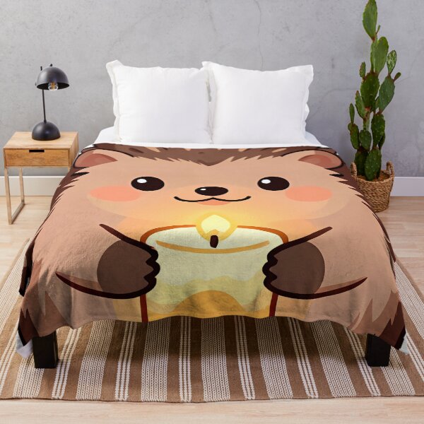 Item preview, Hedgehog with Sunset Candle designed and sold by pumsquare.