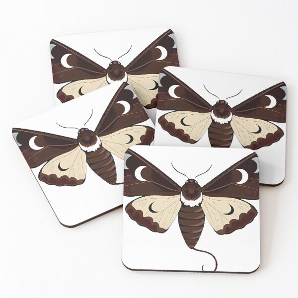 Item preview, Sphinx Moth with Moon Phase designed and sold by IllumeInk.