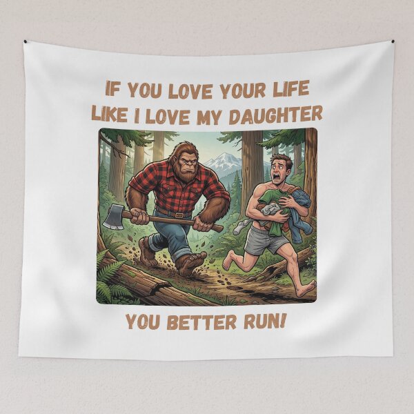 Item preview, Bigfoot I Love My Daughter - Funny Big Man Girl Dad Cryptidcore designed and sold by Spank My Yeti.