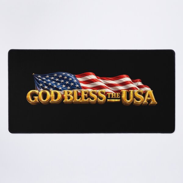 Item preview, God Bless the USA w Waving Flag - 3D - enhanced designed and sold by Military Insignia Products.