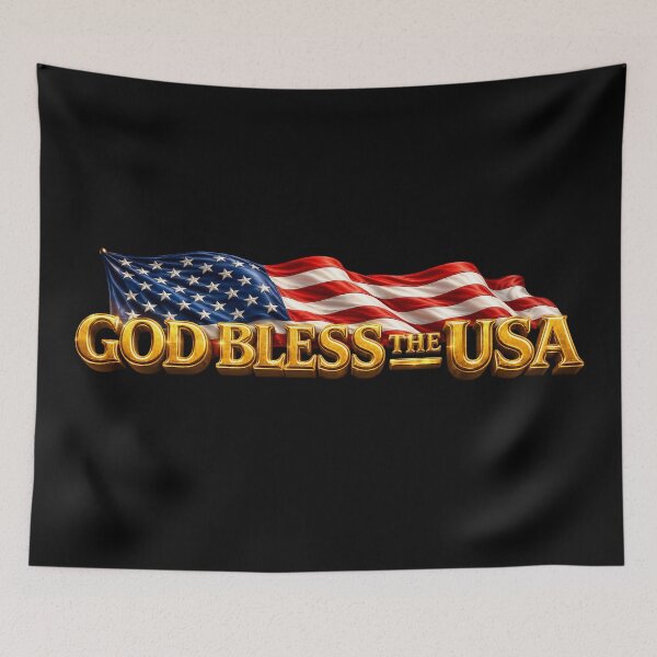 Item preview, God Bless the USA w Waving Flag - 3D - enhanced designed and sold by Military Insignia Products.