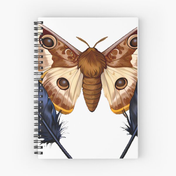 Item preview, Polyphemus Moth with Raven Feather designed and sold by IllumeInk.
