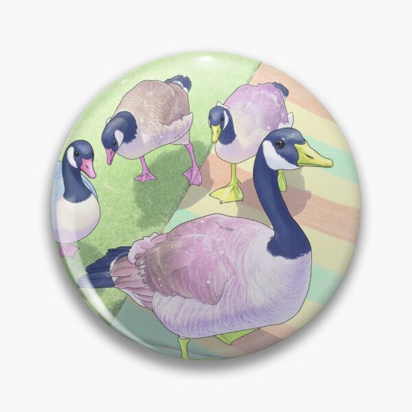 Item preview, Pastel Kawaii Canada Geese Art Print designed and sold by KaleChub.