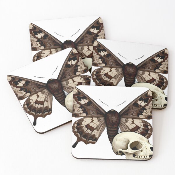 Item preview, Gothic Moth with Crow Skull designed and sold by IllumeInk.