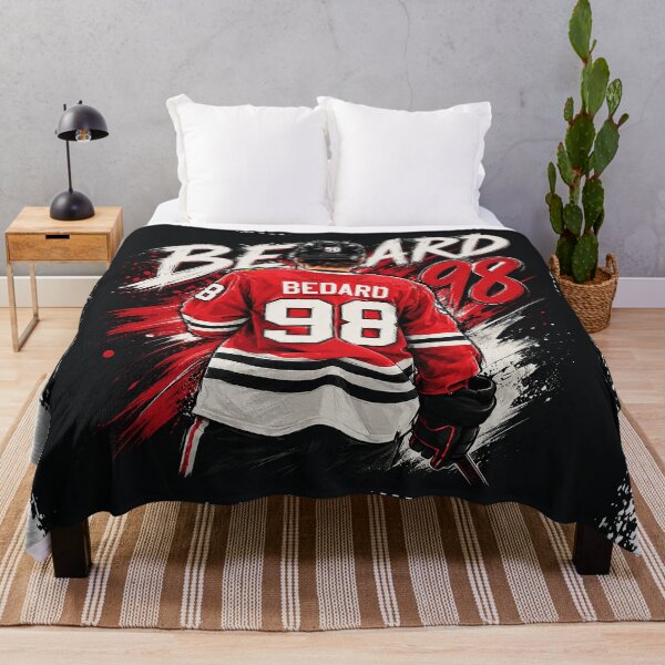 Item preview, Connor Bedard Chicago Blackhawks Digital Sketch on Black Background designed and sold by B3 Graphics.