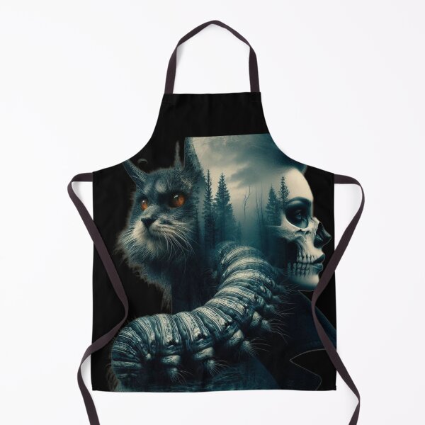 Item preview, Horned Cat and Gothic Skull Forest Mindscape designed and sold by LujziWorld.