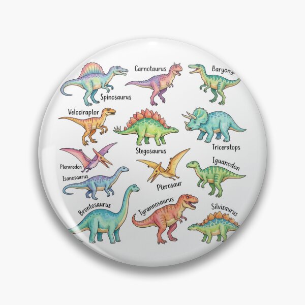 Item preview, Dinosaurs Chart Watercolor Field Guide – Cute Prehistoric Animals Educational designed and sold by raedattia.
