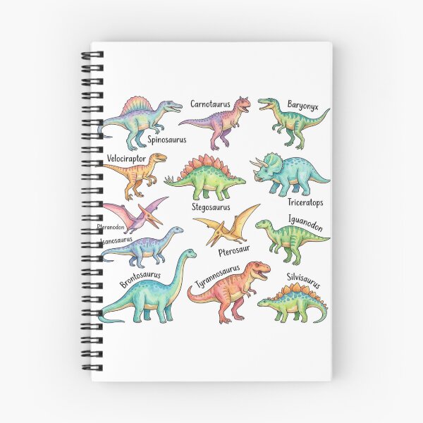 Item preview, Dinosaurs Chart Watercolor Field Guide – Cute Prehistoric Animals Educational designed and sold by raedattia.