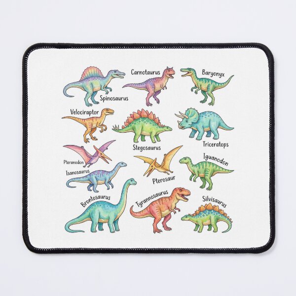 Item preview, Dinosaurs Chart Watercolor Field Guide – Cute Prehistoric Animals Educational designed and sold by raedattia.