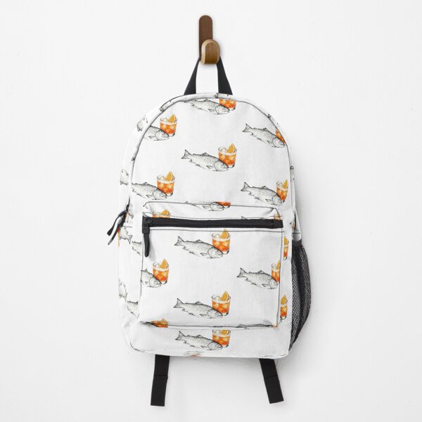 Item preview, Salmon with Aperol Spritz – Funny Minimalist Cocktail Line Art designed and sold by Evv_u.