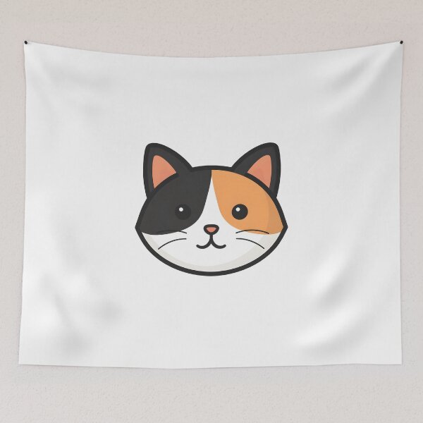 Item preview, Cute Calico Cat Face Sticker Design designed and sold by VINTOR-.