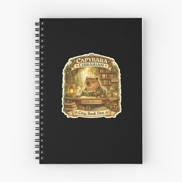 Item preview, Capybara Librarian - Cozy Book Den designed and sold by lovepower.